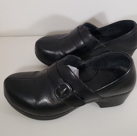 Dansko Leather Black Slip Resistant Protective Toe Nurse Doctor Clogs 36,5.5-6 - Picture 8 of 12